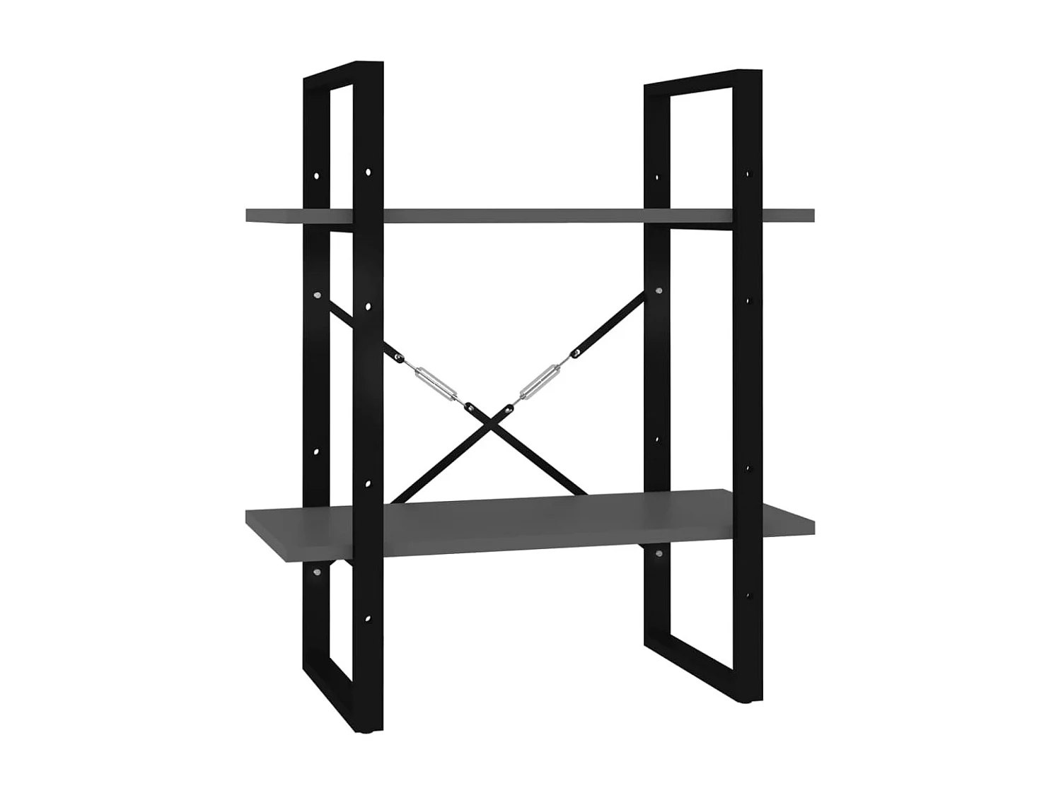 Bibliothèque | Etagère de rangement | Meuble de rangement à 5 niveaux Gris 60x30x175 cm Bois ingénierie