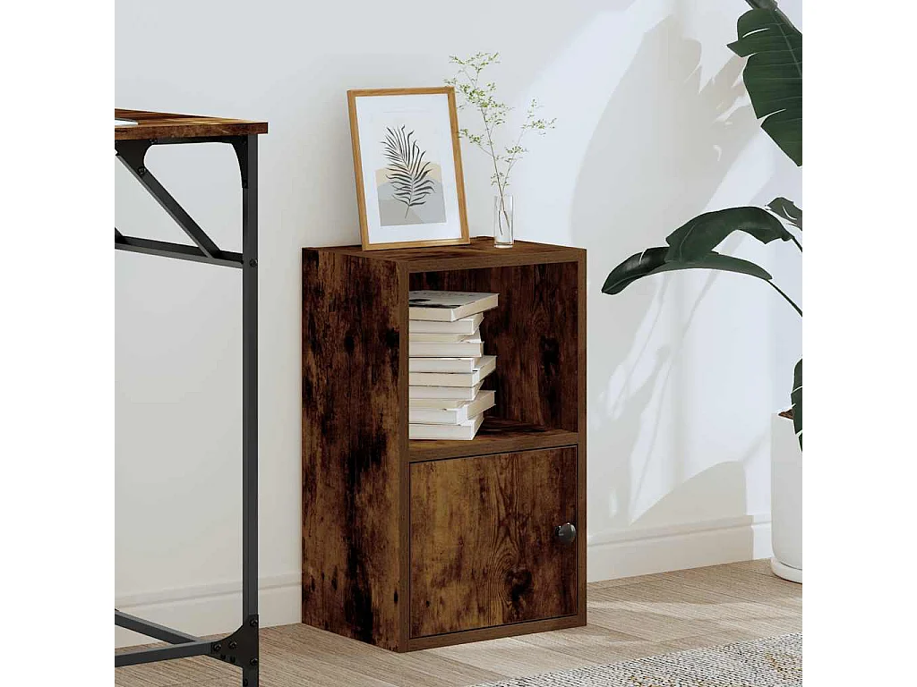 Libreria | Scaffale | Mobile di stoccaggio Rovere Fumo 31x24x52 cm in Legno Multistrato