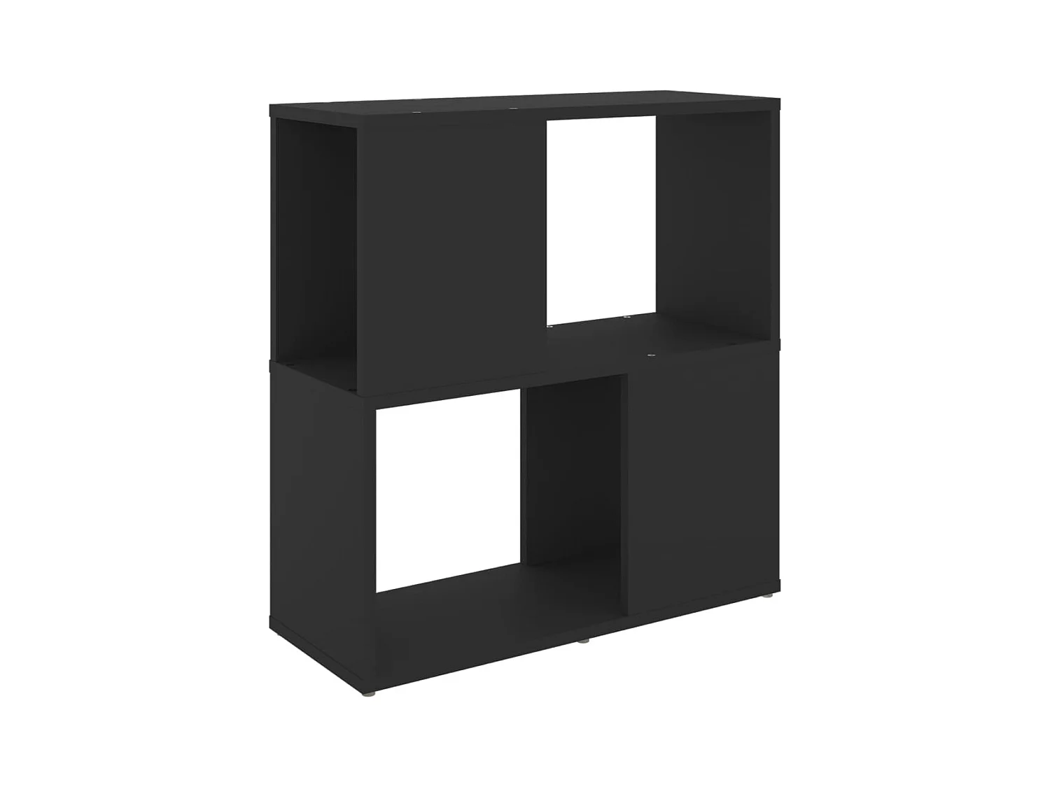 Bibliothèque | Etagère de rangement | Meuble de rangement Noir 60x24x63 cm Bois d'ingénierie