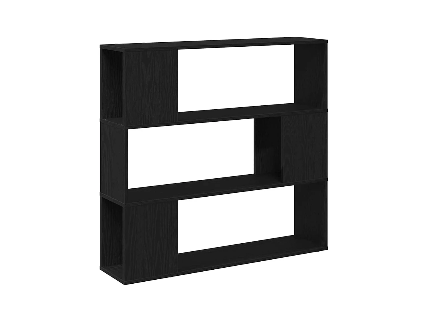 Libreria | Scaffale | Mobile di stoccaggio Nera in Rovere 100x24x94 cm in Legno Ingegnerizzato