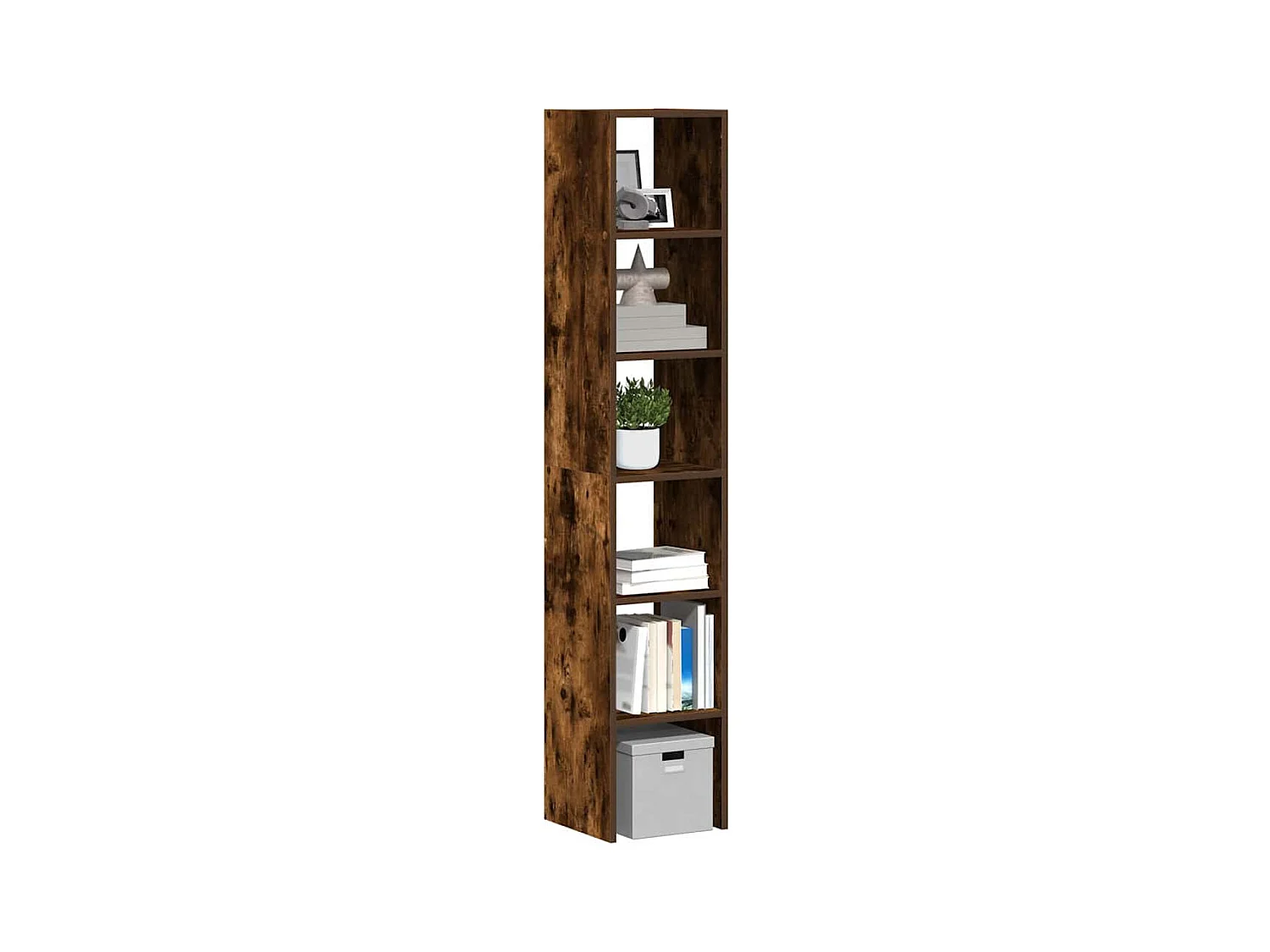 Bibliothèques | Etagère de rangement | Meuble de rangement 2 pcs empilable chêne fumé bois d'ingénierie