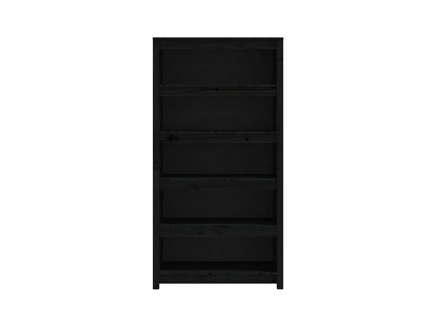 Bibliothèque | Etagère de rangement | Meuble de rangement Noir 80x35x154 cm Bois de pin massif