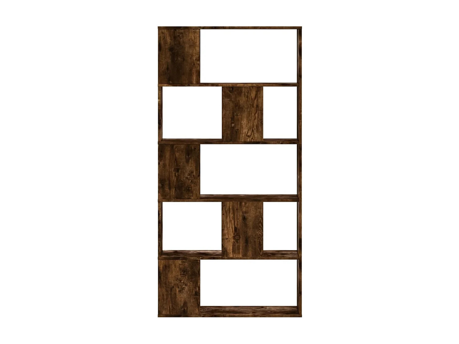 Libreria | Scaffale | Mobile di stoccaggio 5 Ripiani Rovere Fumo 80,5x23,5x162,5cm Multistrato