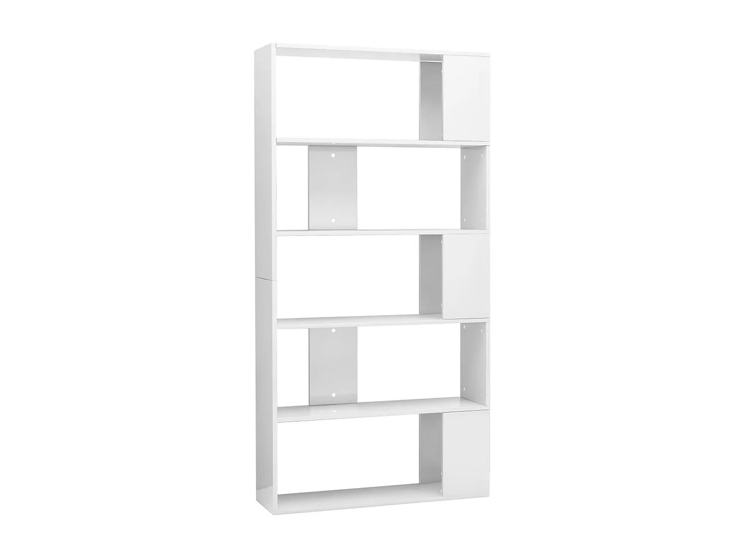 Bibliothèque | Etagère de rangement | Meuble de rangement Blanc brillant 80x24x159 cm