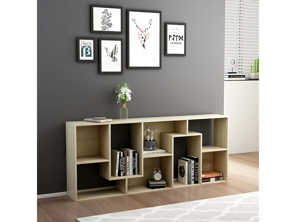 Libreria | Scaffale | Mobile di stoccaggio Rovere Sonoma 67x24x161 cm in Legno Multistrato