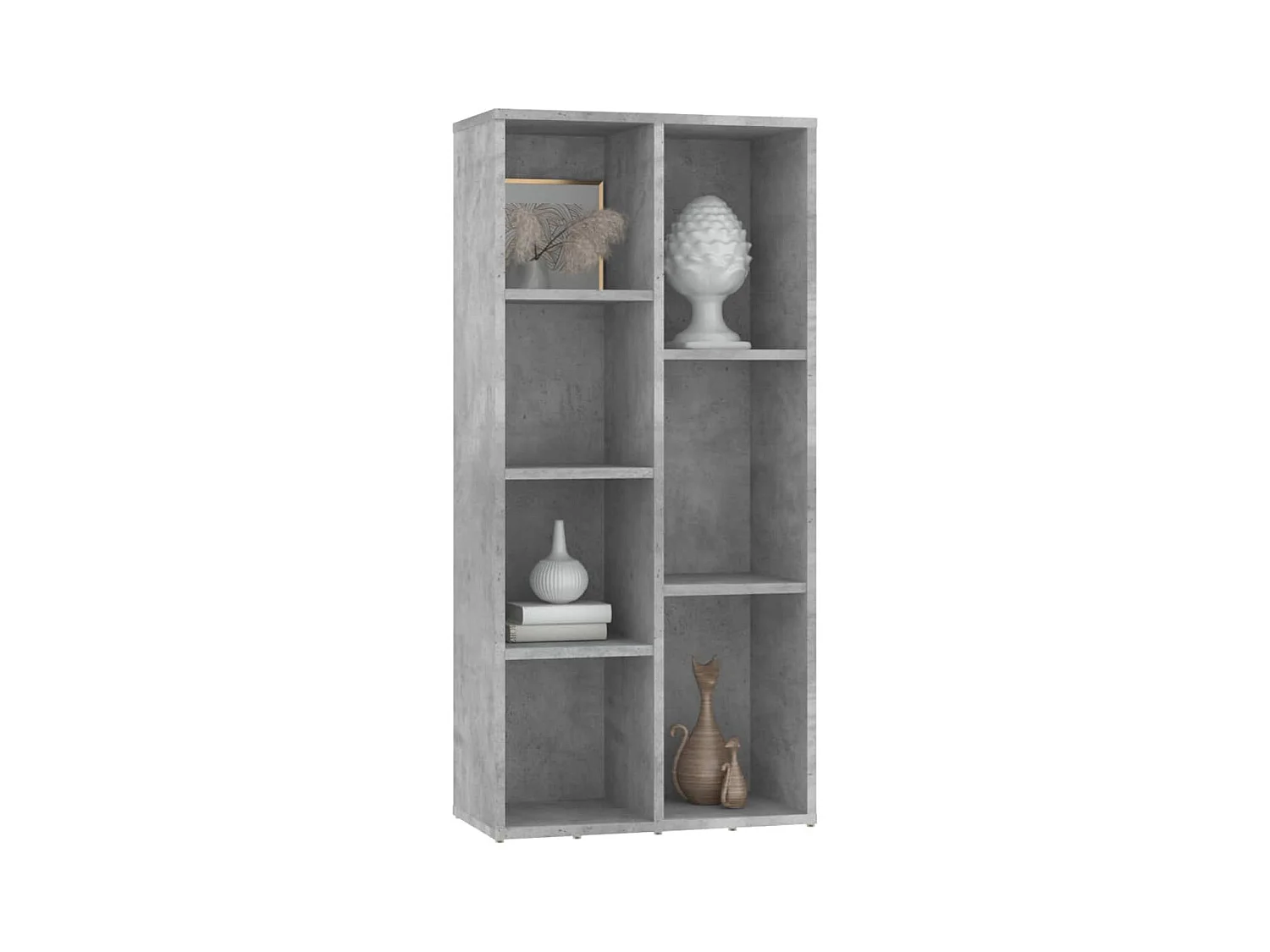 Bibliothèque | Etagère de rangement | Meuble de rangement Gris béton 50x25x106 cm Bois d’ingénierie