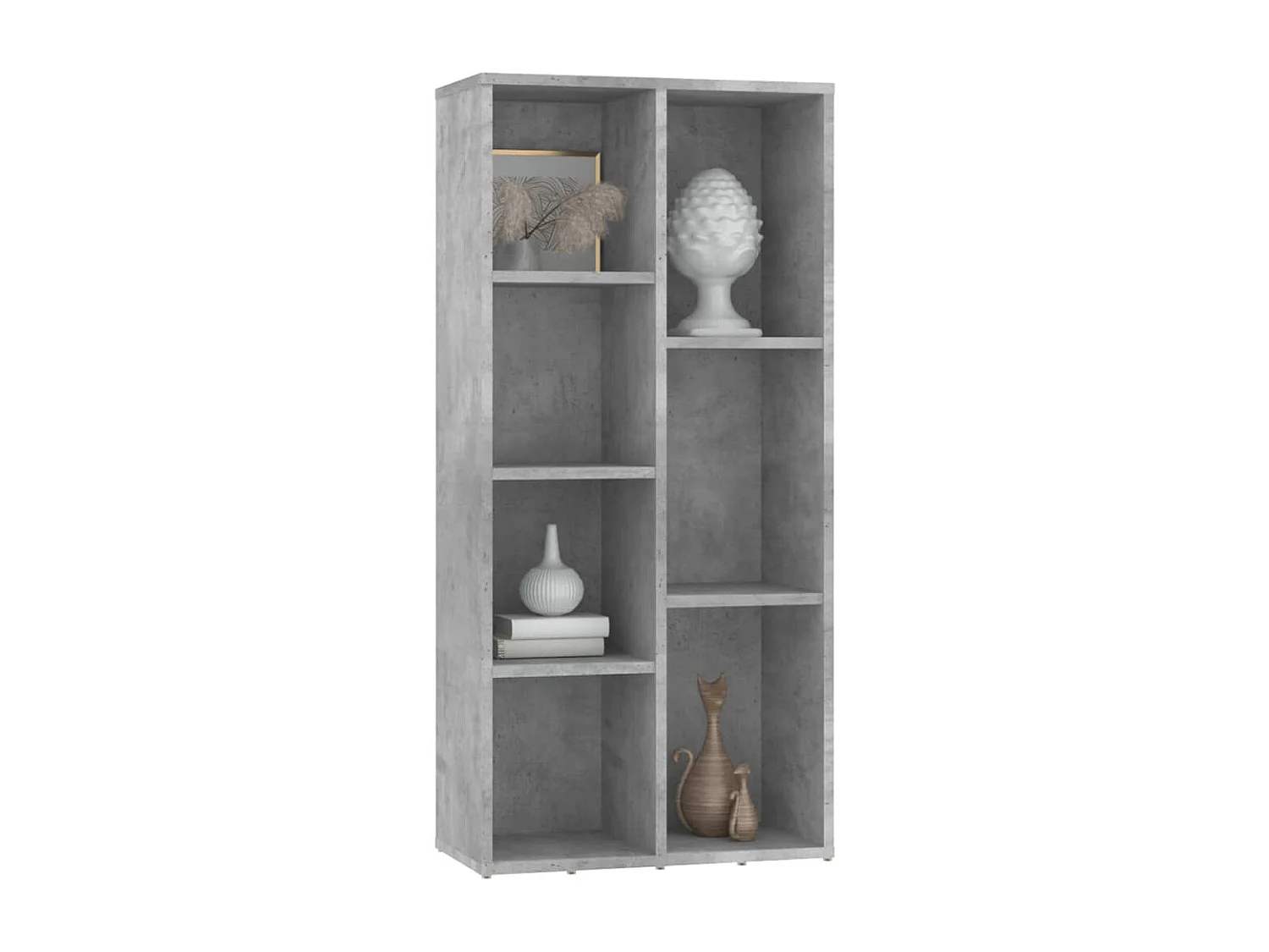 Bibliothèque | Etagère de rangement | Meuble de rangement Gris béton 50x25x106 cm Bois d’ingénierie