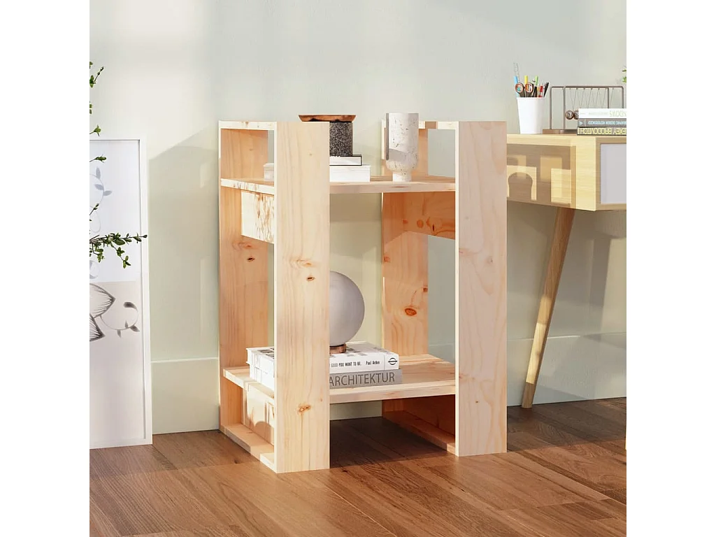 Libreria | Scaffale | Mobile di stoccaggio Divisorio 41x35x57 cm in Legno Massello di Pino