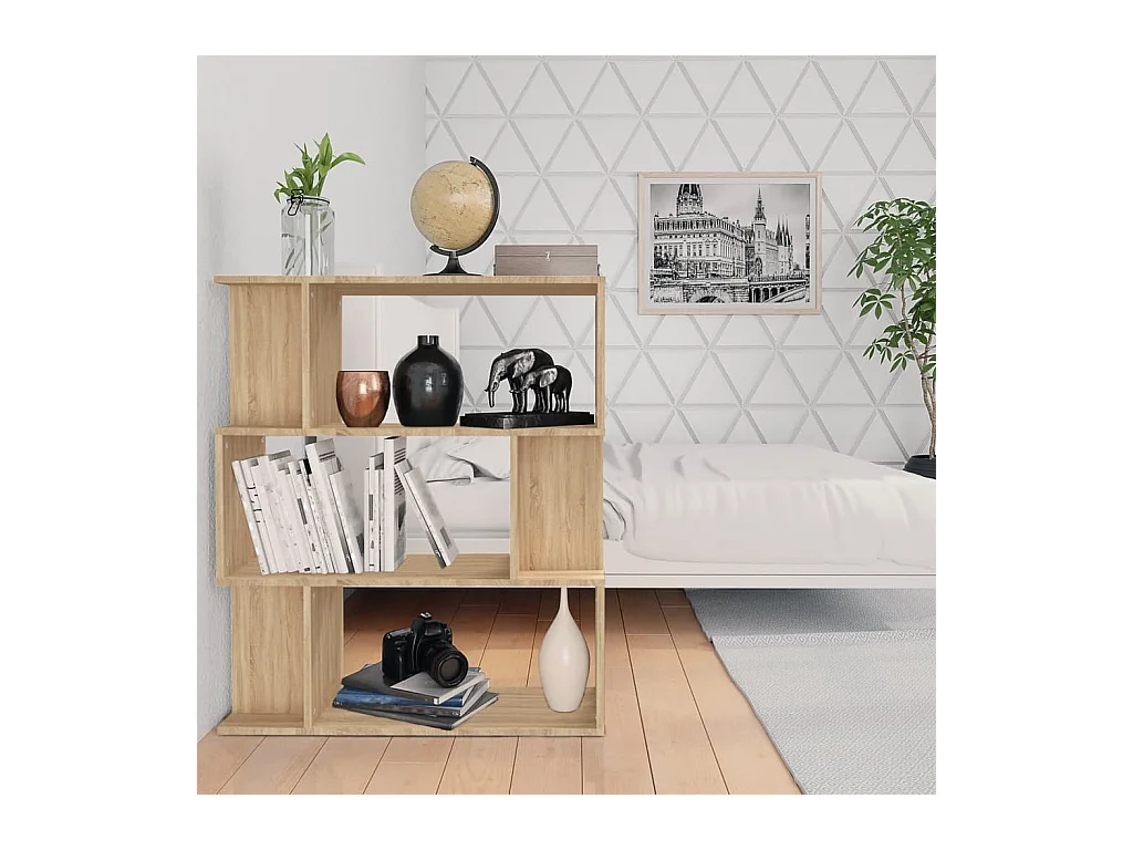 Bibliothèque | Etagère de rangement | Meuble de rangement Chêne sonoma Bois d’ingénierie