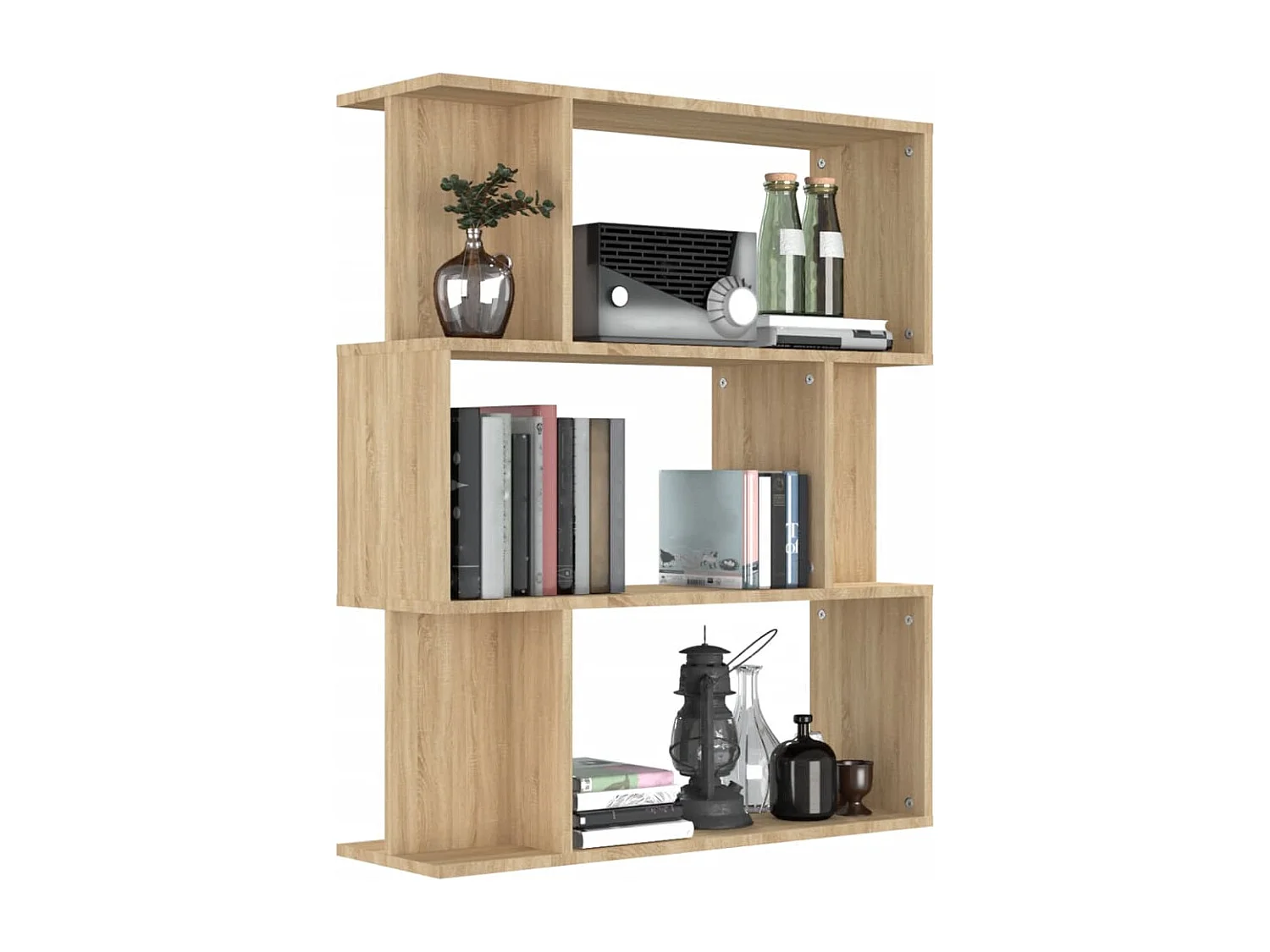 Libreria | Scaffale | Mobile di stoccaggio Divisorio Rovere Sonoma 80x24x96 cm Legno Multistrato