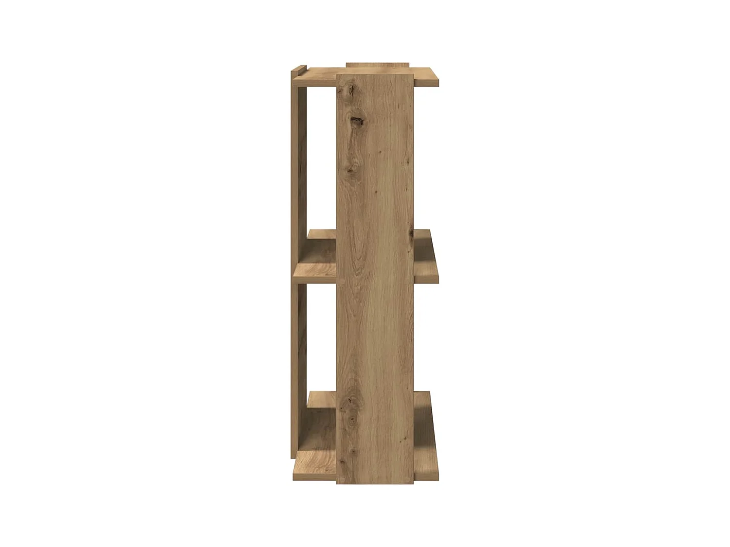 Bibliothèque | Etagère de rangement | Meuble de rangement à 3 niveaux chêne artisanal 60x30x80 cm