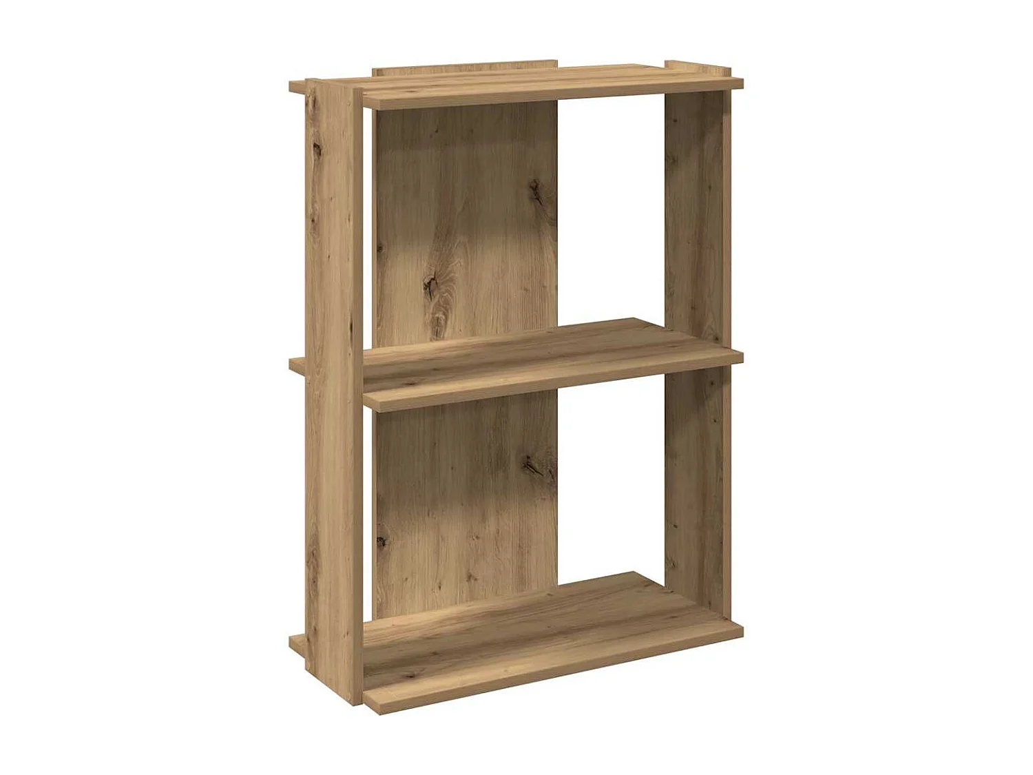 Libreria | Scaffale | Mobile di stoccaggio a 3 Ripiani Rovere 60x30x80 cm Legno Multistrato