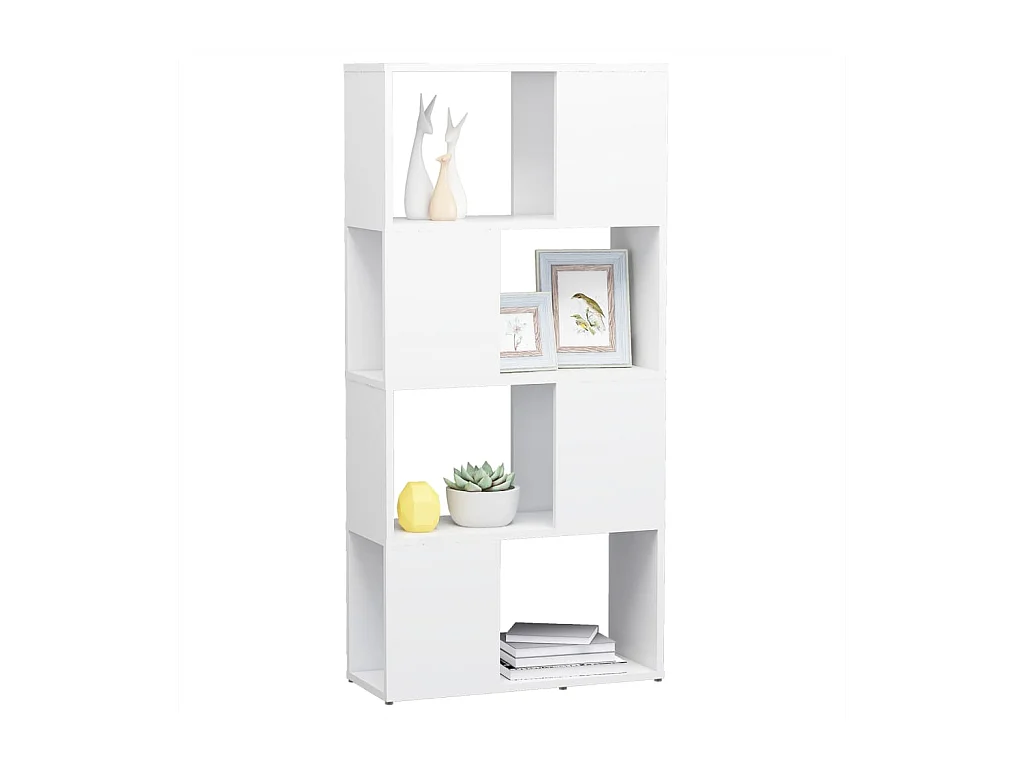 Bibliothèque | Etagère de rangement | Meuble de rangement blanc bois d'ingénierie