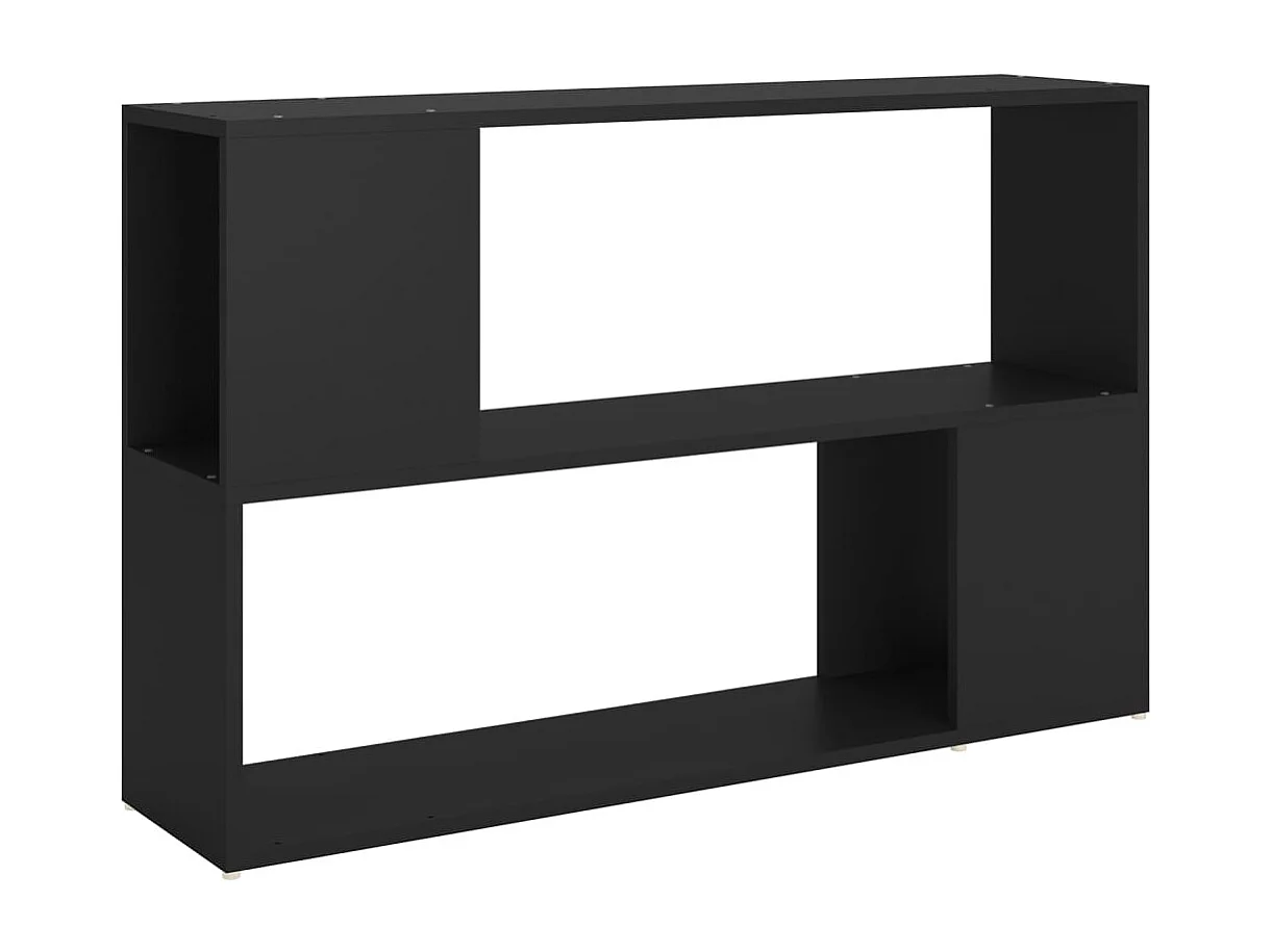 Bibliothèque | Etagère de rangement | Meuble de rangement Noir 100x24x63 cm Bois d'ingénierie