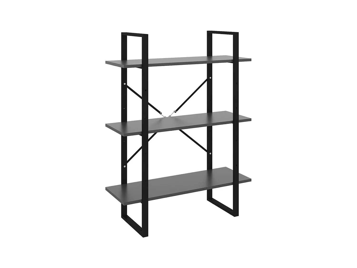 Bibliothèque | Etagère de rangement | Meuble de rangement gris 80x30x105 cm bois d'ingénierie