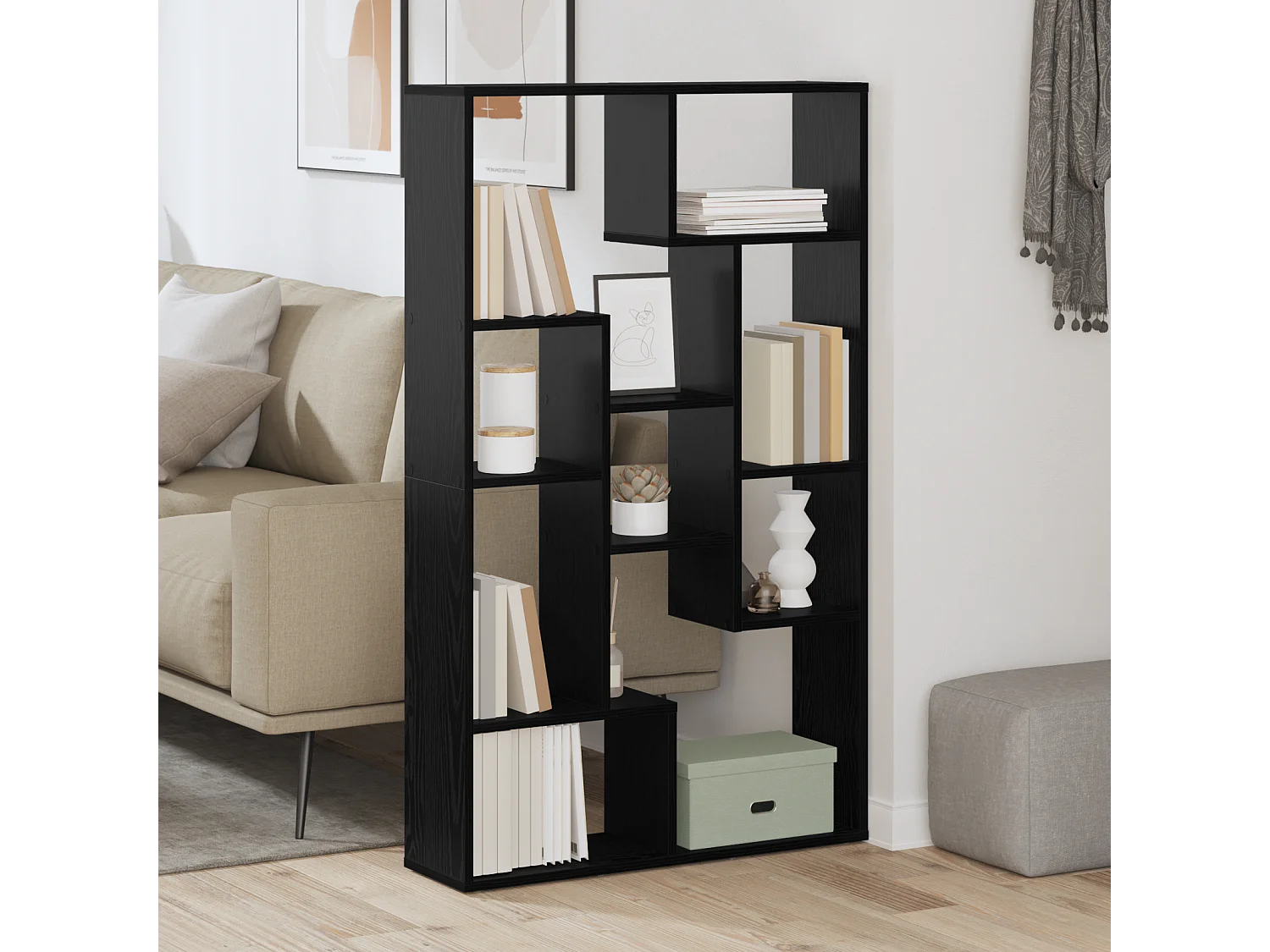 Bibliothèque | Etagère de rangement | Meuble de rangement Chêne Artisan 72x20x120 cm Bois d'Ingénierie