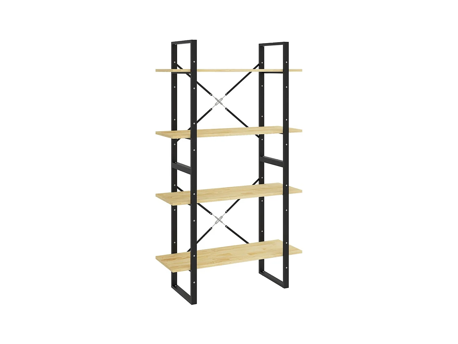 Bibliothèque | Etagère de rangement | Meuble de rangement à 4 niveaux 80x30x140 cm bois de pin massif