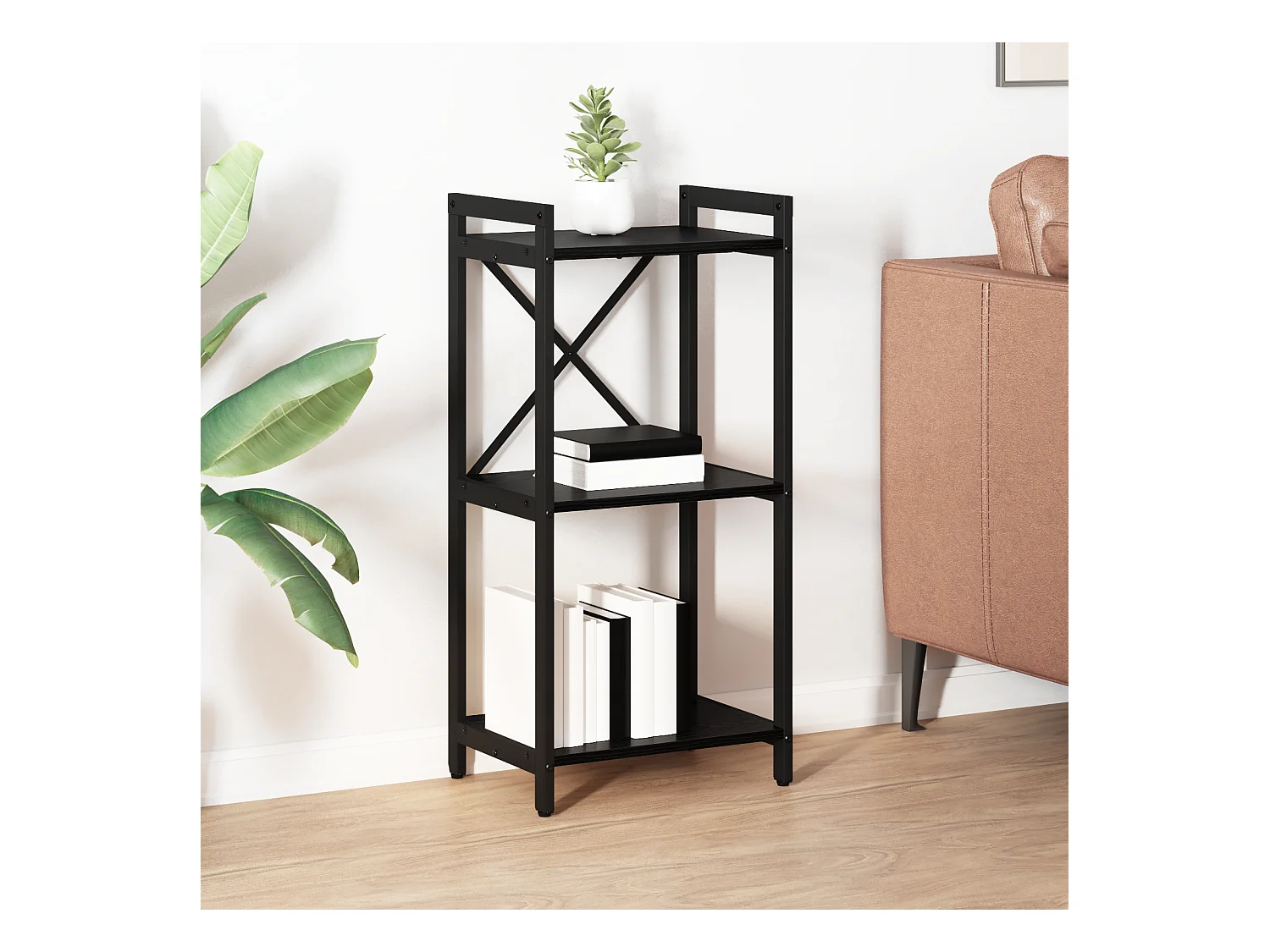 Libreria | Scaffale | Mobile di stoccaggio Rovere nero 40 x 30 x 83 cm Legno multistrato