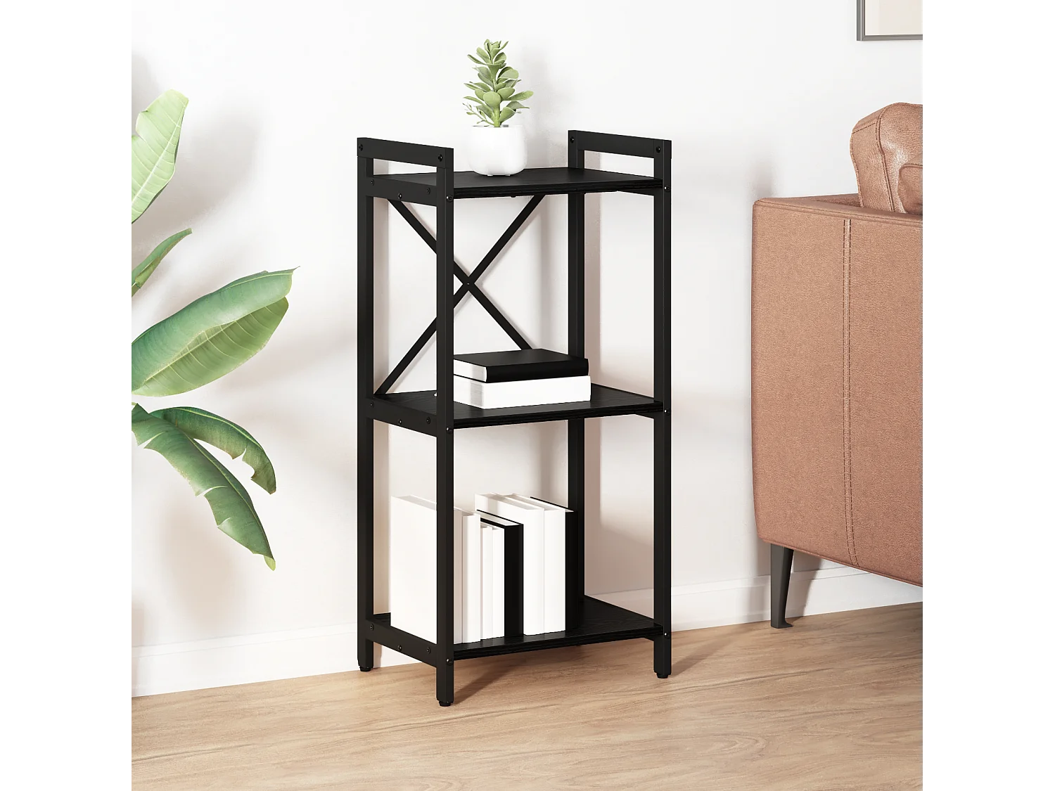 Bibliothèque | Etagère de rangement | Meuble de rangement Chêne noir 40 x 30 x 83 cm Bois d'ingénierie