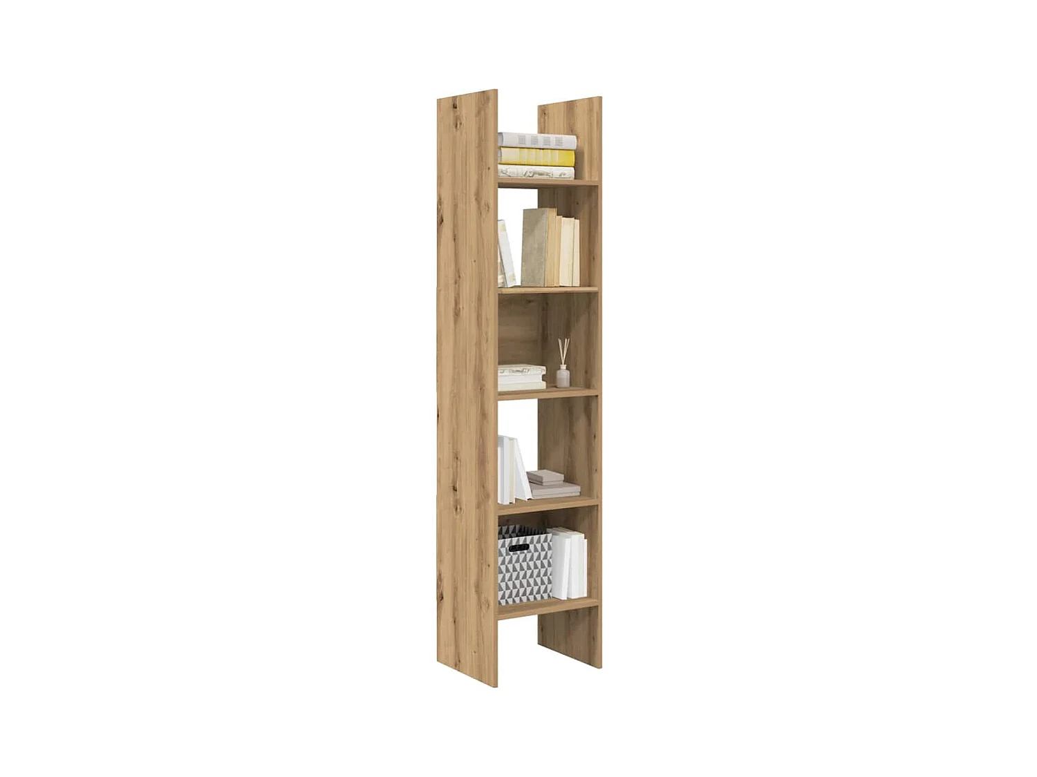 Bibliothèque | Etagère de rangement | Meuble de rangement chêne artisanal 40 x 35 x 180 cm Bois d'ingénierie