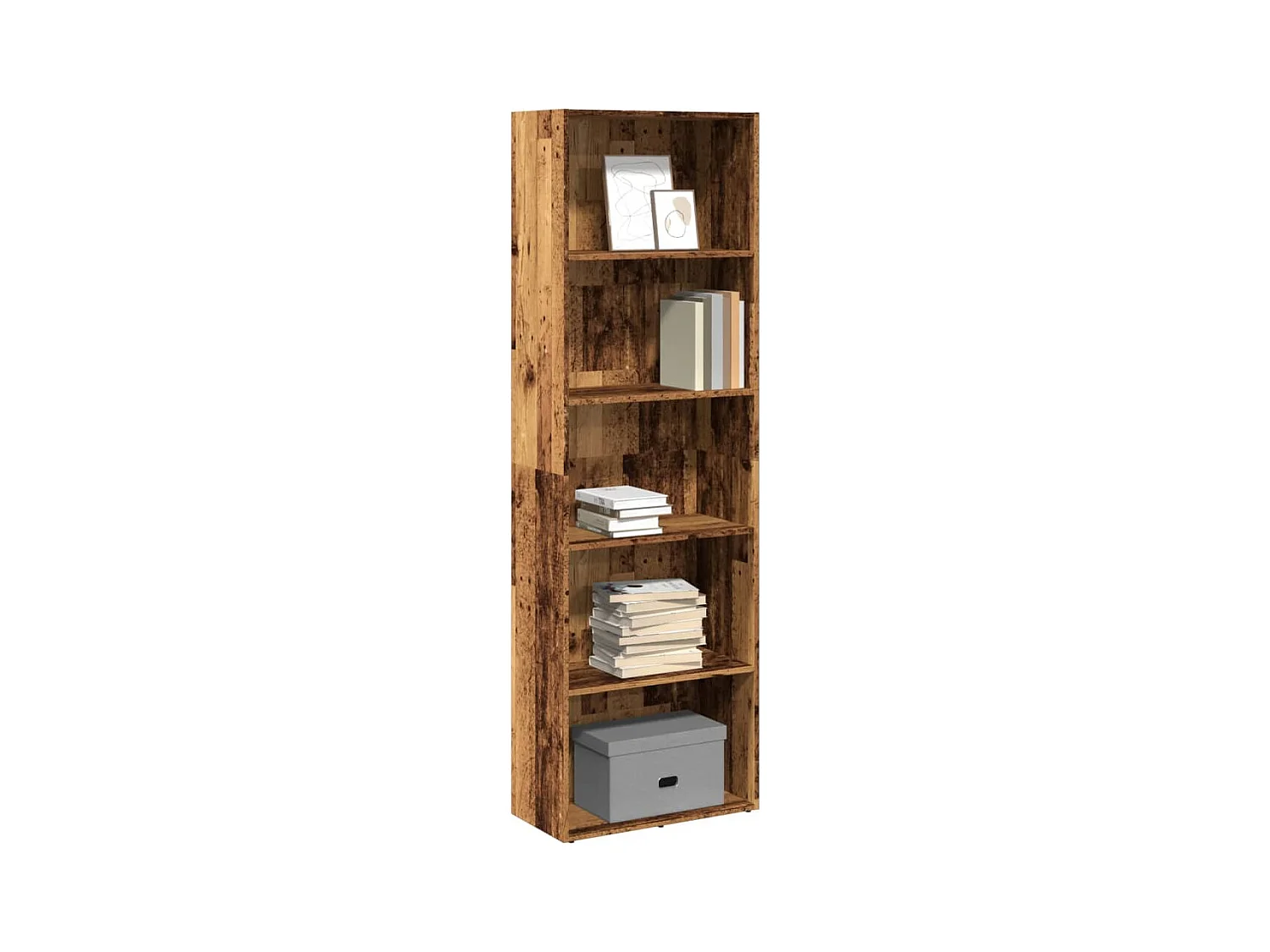 Bibliothèque | Etagère de rangement | Meuble de rangement vieux bois 60x30x189 cm bois d'ingénierie