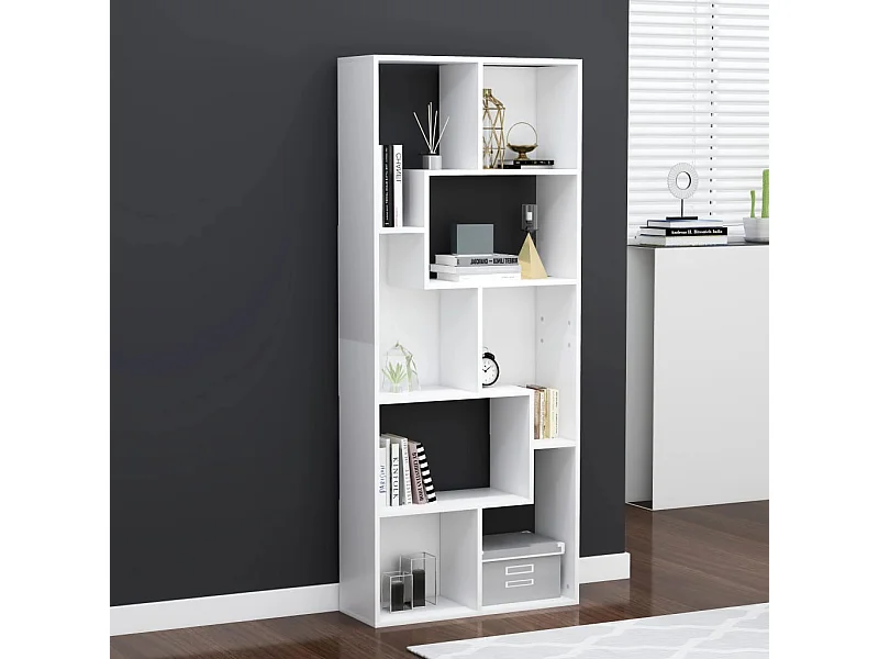 Libreria | Scaffale | Mobile di stoccaggio Bianca 67x24x161 cm in Legno Multistrato