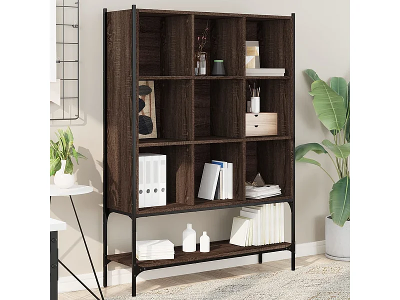 Bibliothèque | Etagère de rangement | Meuble de rangement chêne marron 102x30x141,5 cm bois d'ingénierie