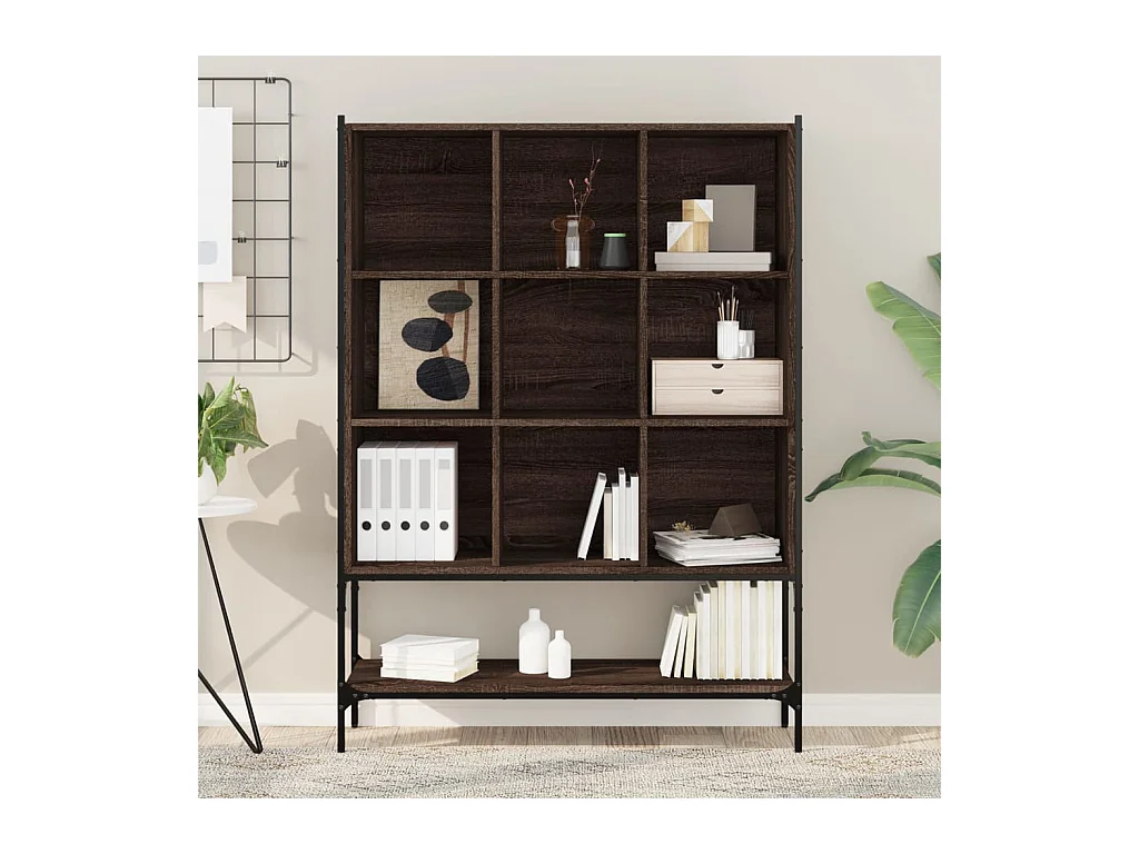 Bibliothèque | Etagère de rangement | Meuble de rangement chêne marron 102x30x141,5 cm bois d'ingénierie