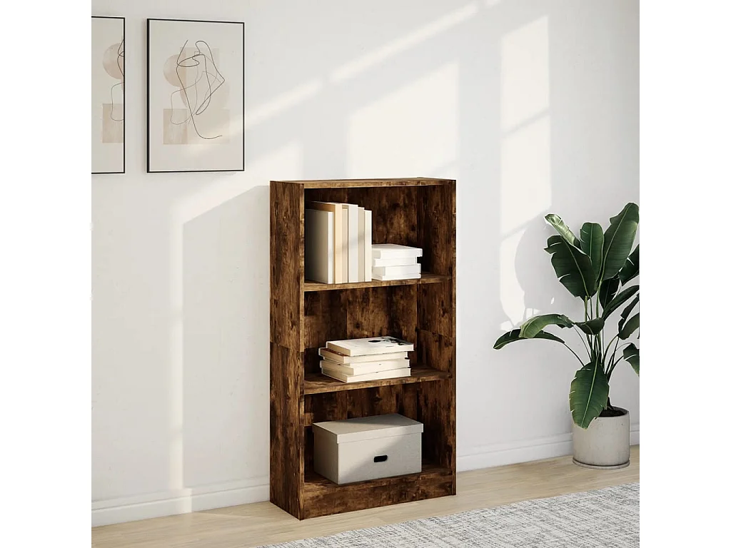 Libreria | Scaffale | Mobile di stoccaggio Rovere Fumo 60x24x109 cm in Truciolato