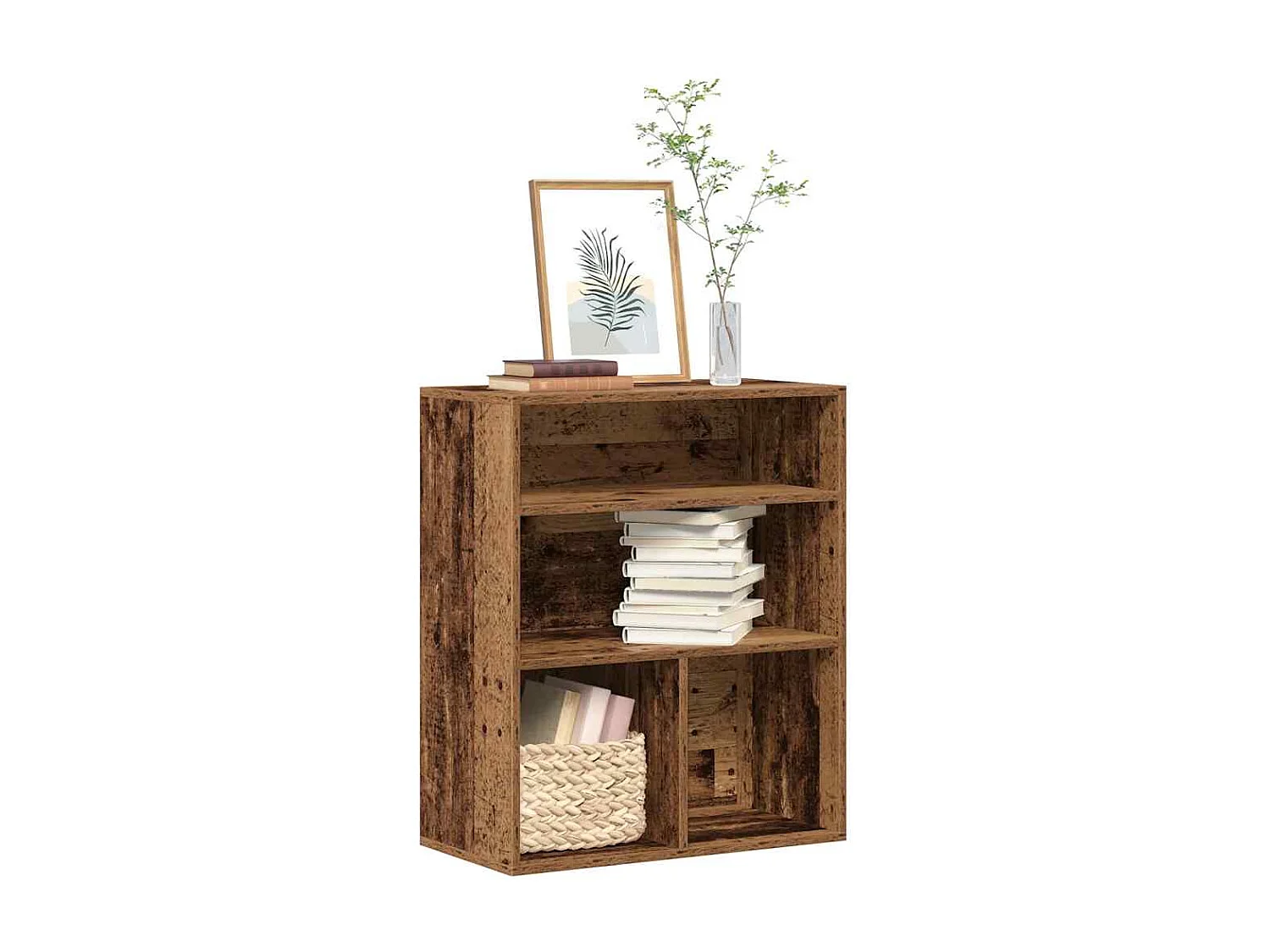 Libreria | Scaffale | Mobile di stoccaggio Legno Antico 60x30x71,5 cm in Legno Multistrato