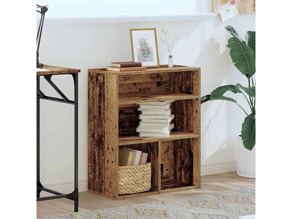 Libreria | Scaffale | Mobile di stoccaggio Legno Antico 60x30x71,5 cm in Legno Multistrato