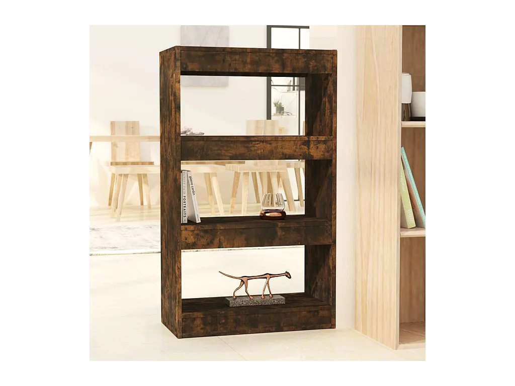 Bibliothèque | Etagère de rangement | Meuble de rangement Chêne fumé Bois d'ingénierie