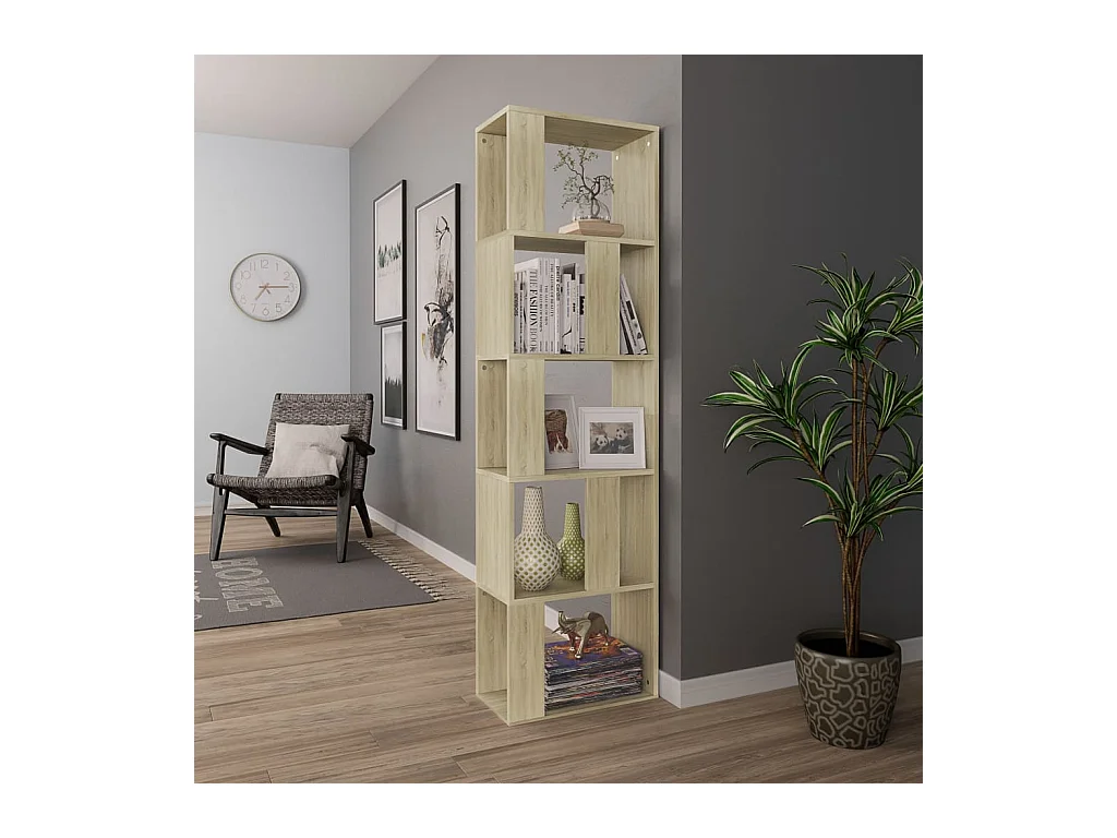 Bibliothèque | Etagère de rangement | Meuble de rangement Chêne sonoma Bois d’ingénierie