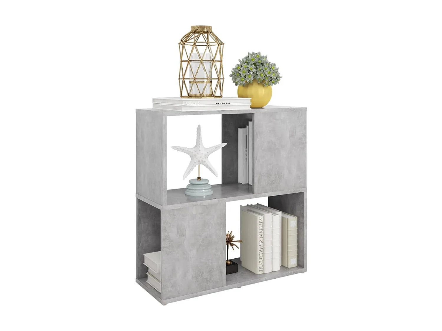 Libreria | Scaffale | Mobile di stoccaggio Grigio Cemento 60x24x63 cm in Truciolato