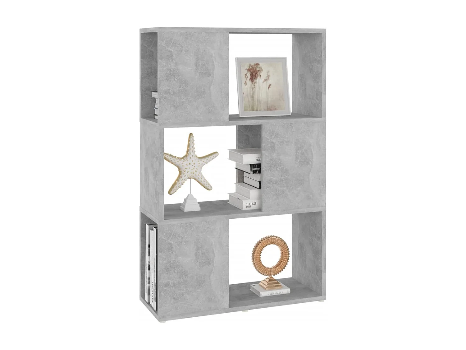 Bibliothèque | Etagère de rangement | Meuble de rangement Gris 60x24x94 cm