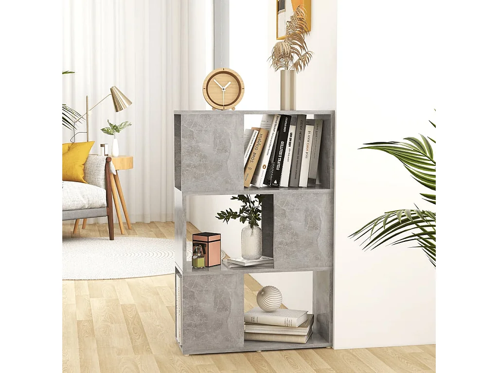 Bibliothèque | Etagère de rangement | Meuble de rangement Gris 60x24x94 cm
