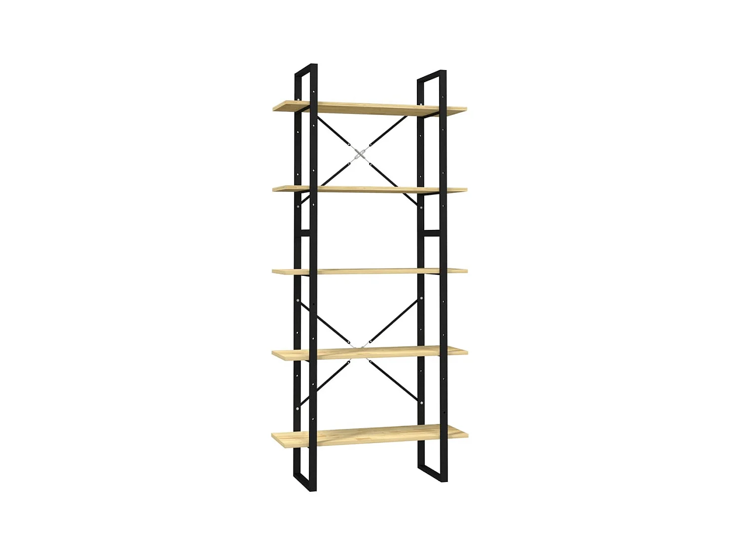 Bibliothèque | Etagère de rangement | Meuble de rangement à 5 niveaux 80x30x175 cm Bois de pin