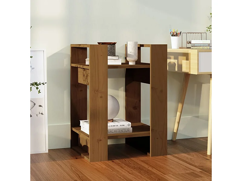 Bibliothèque | Etagère de rangement | Meuble de rangement Marron miel 41x35x57 cm Pin