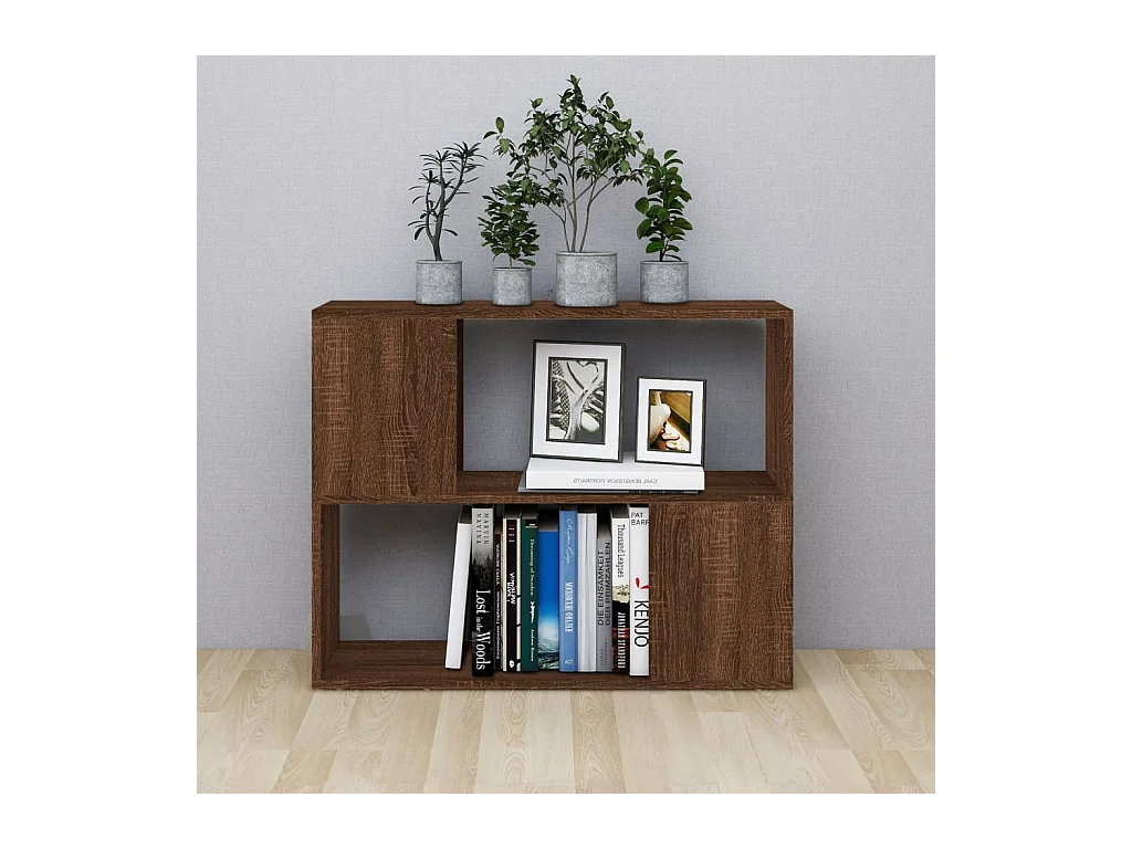 Bibliothèque | Etagère de rangement | Meuble de rangement Chêne marron 80x24x63 cm