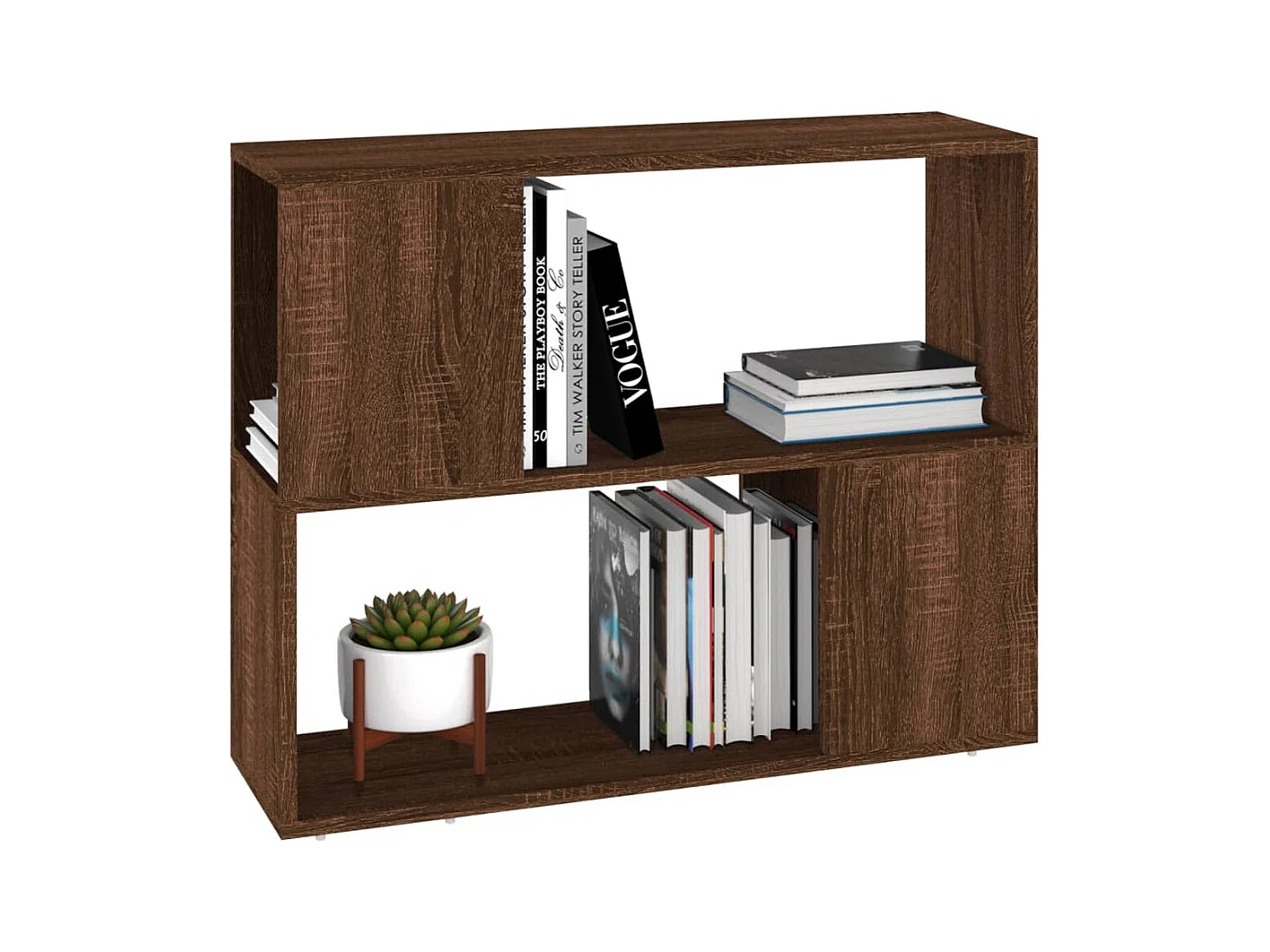 Bibliothèque | Etagère de rangement | Meuble de rangement Chêne marron 80x24x63 cm