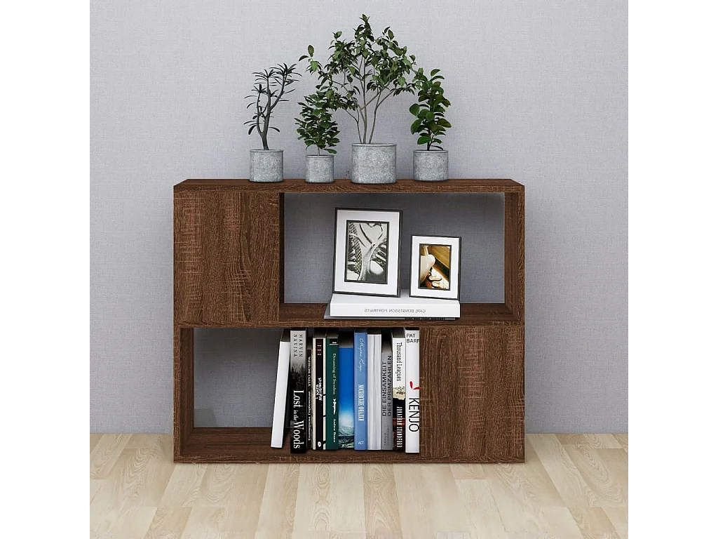 Libreria | Scaffale | Mobile di stoccaggio Divisorio Rovere Marrone 80x24x63 cm