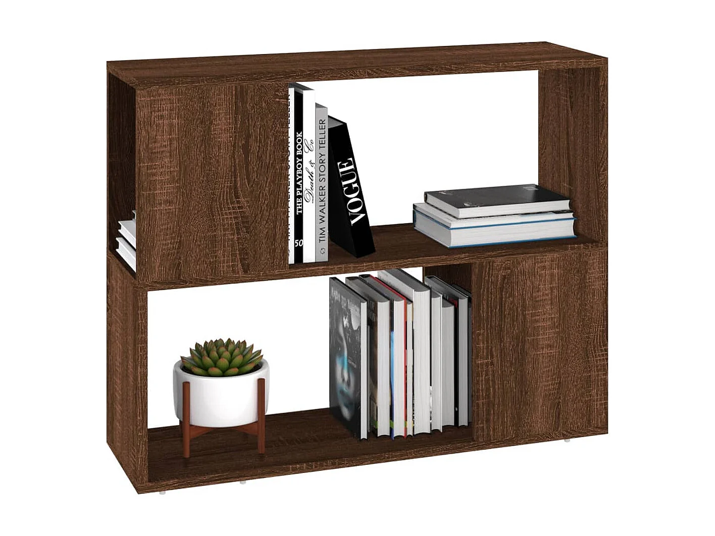 Libreria | Scaffale | Mobile di stoccaggio Divisorio Rovere Marrone 80x24x63 cm