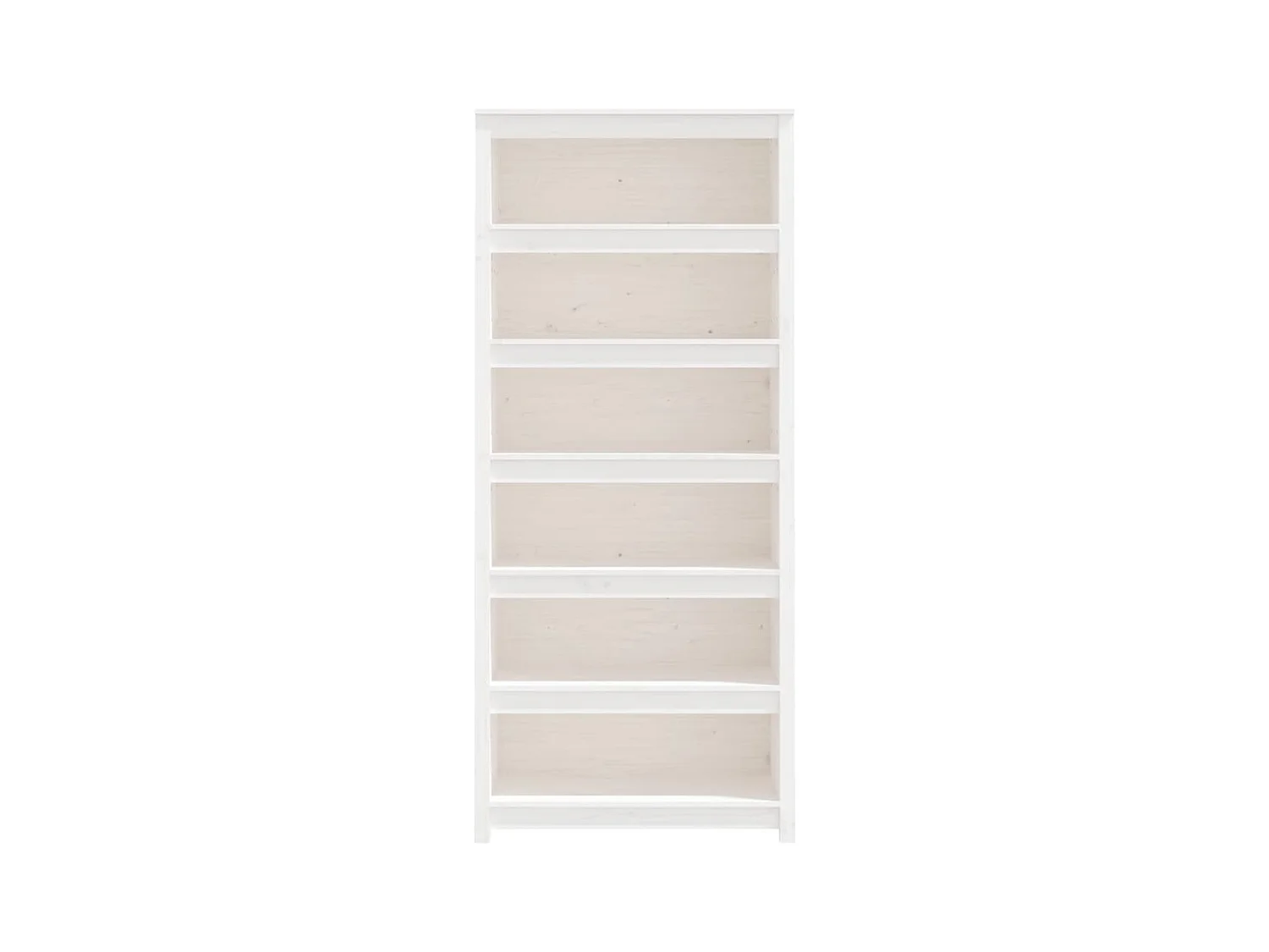 Bibliothèque | Etagère de rangement | Meuble de rangement Blanc 80x35x183 cm Bois de pin massif