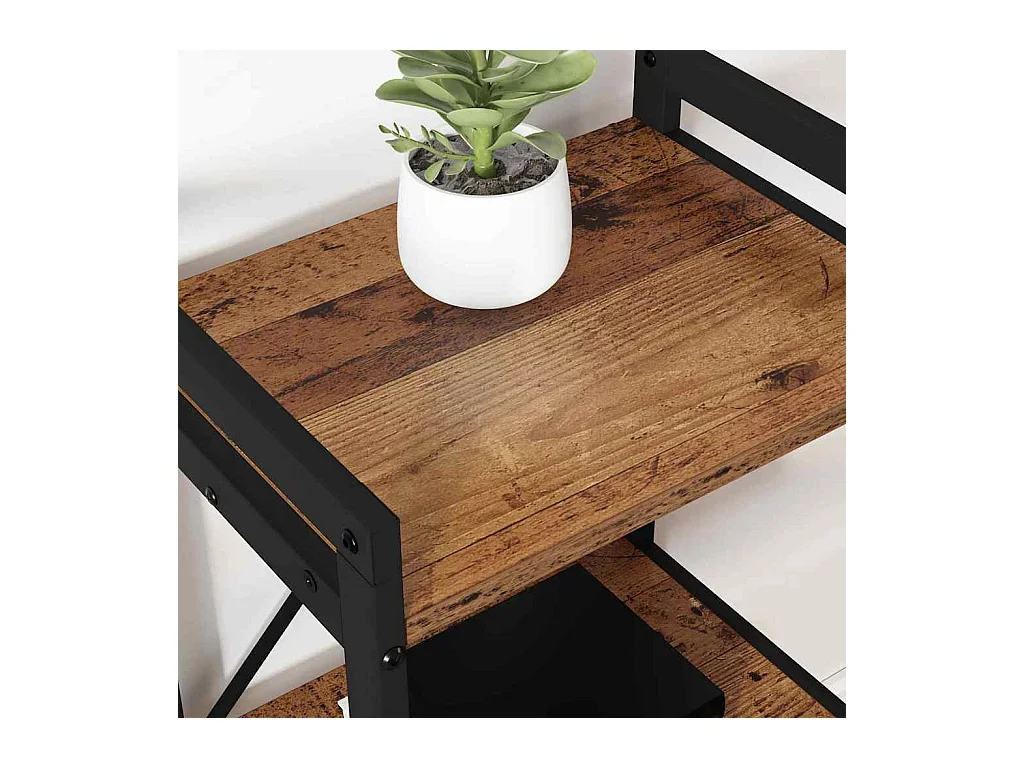 Bibliothèque | Etagère de rangement | Meuble de rangement Bois ancien 60 x 30 x 83 cm Bois d'ingénierie