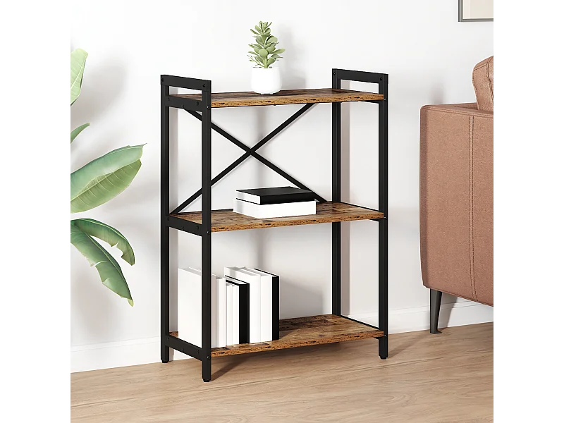 Bibliothèque | Etagère de rangement | Meuble de rangement Bois ancien 60 x 30 x 83 cm Bois d'ingénierie