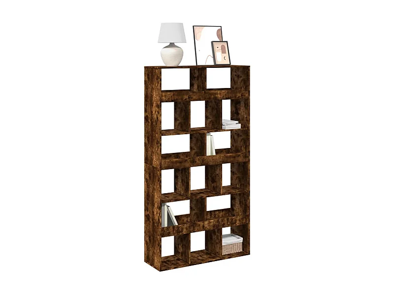 Bibliothèque | Etagère de rangement | Meuble de rangement chêne fumé 100x33x187,5 cm bois d'ingénierie