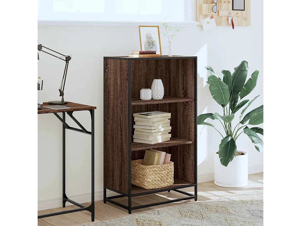 Libreria | Scaffale | Mobile di stoccaggio Rovere Marrone 60x35x107,5 cm in Legno Multistrato