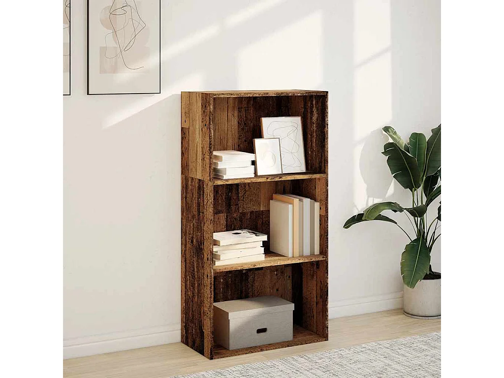 Bibliothèque | Etagère de rangement | Meuble de rangement vieux bois 60x30x114 cm bois d'ingénierie