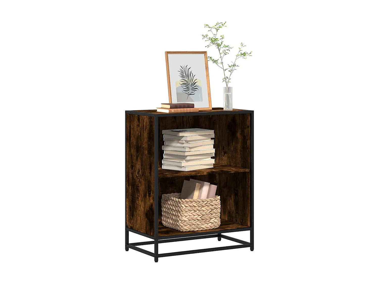 Libreria | Scaffale | Mobile di stoccaggio Rovere Fumo 60x35x76 cm in Legno Multistrato