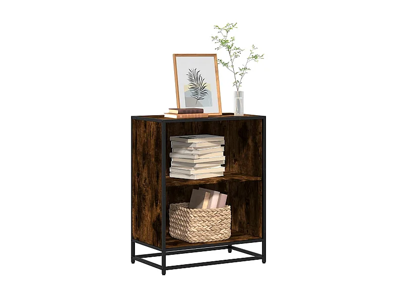 Libreria | Scaffale | Mobile di stoccaggio Rovere Fumo 60x35x76 cm in Legno Multistrato